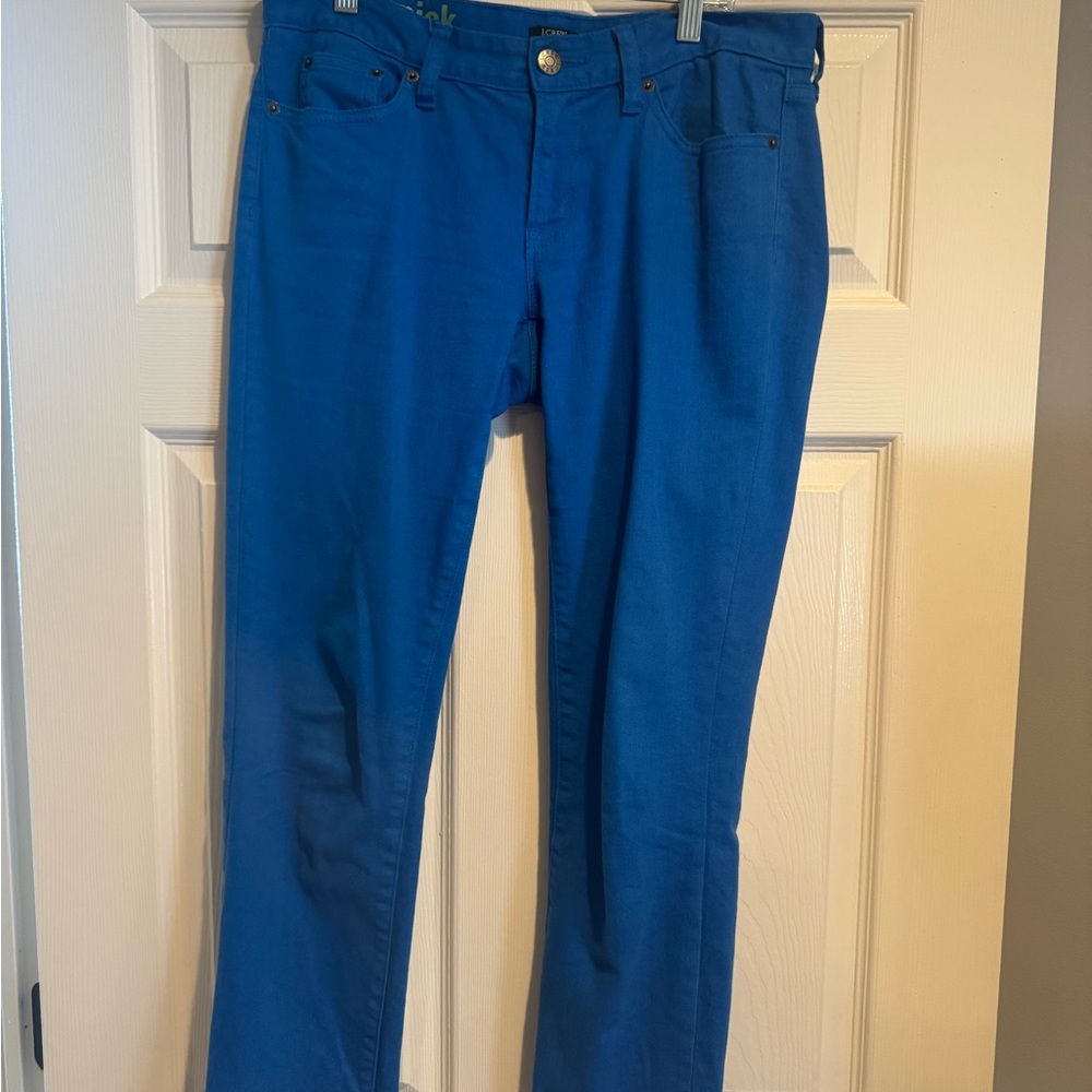 J. Crew Women's Straight Leg Jeans in Vibrant Blue